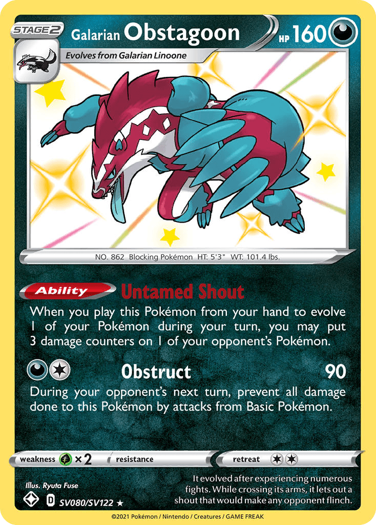 Galarian Obstagoon, kortbilde fra pokemontcg.io
