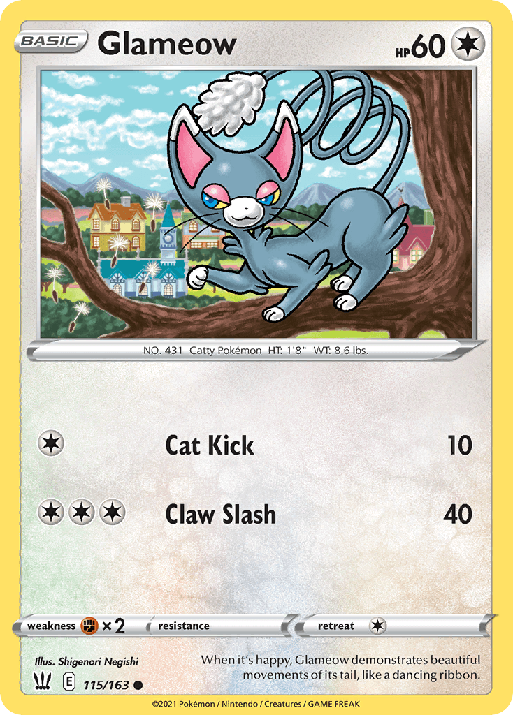 Glameow, kortbilde fra pokemontcg.io