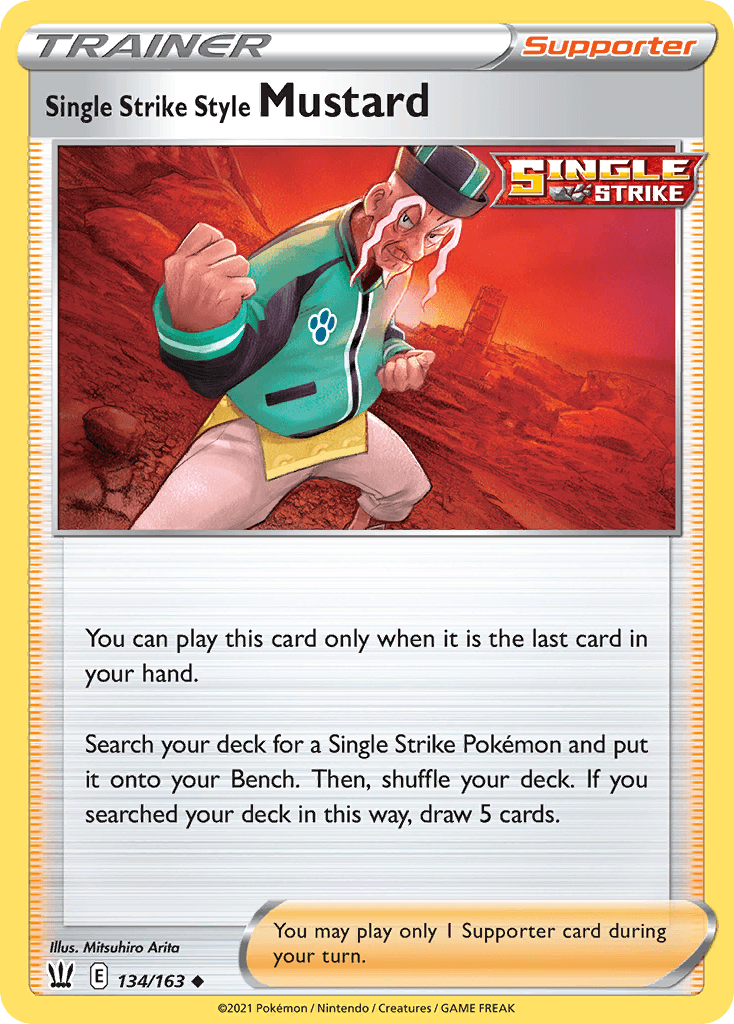 Single Strike Style Mustard, kortbilde fra pokemontcg.io