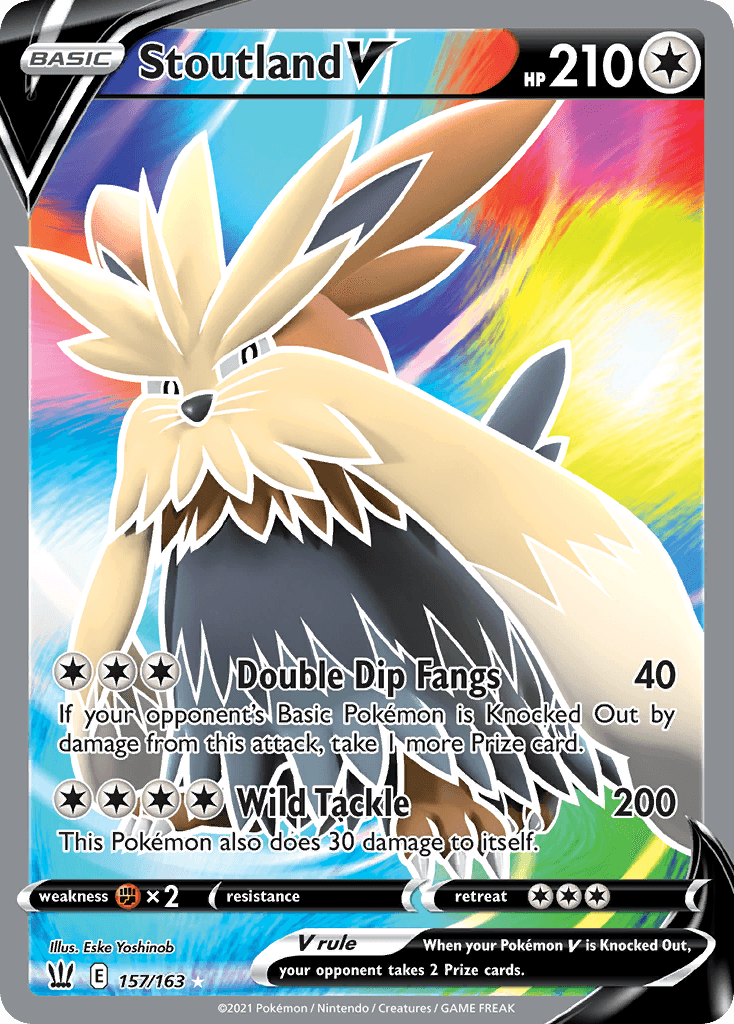 Stoutland V, kortbilde fra pokemontcg.io