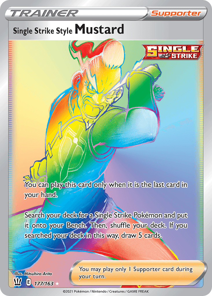 Single Strike Style Mustard, kortbilde fra pokemontcg.io