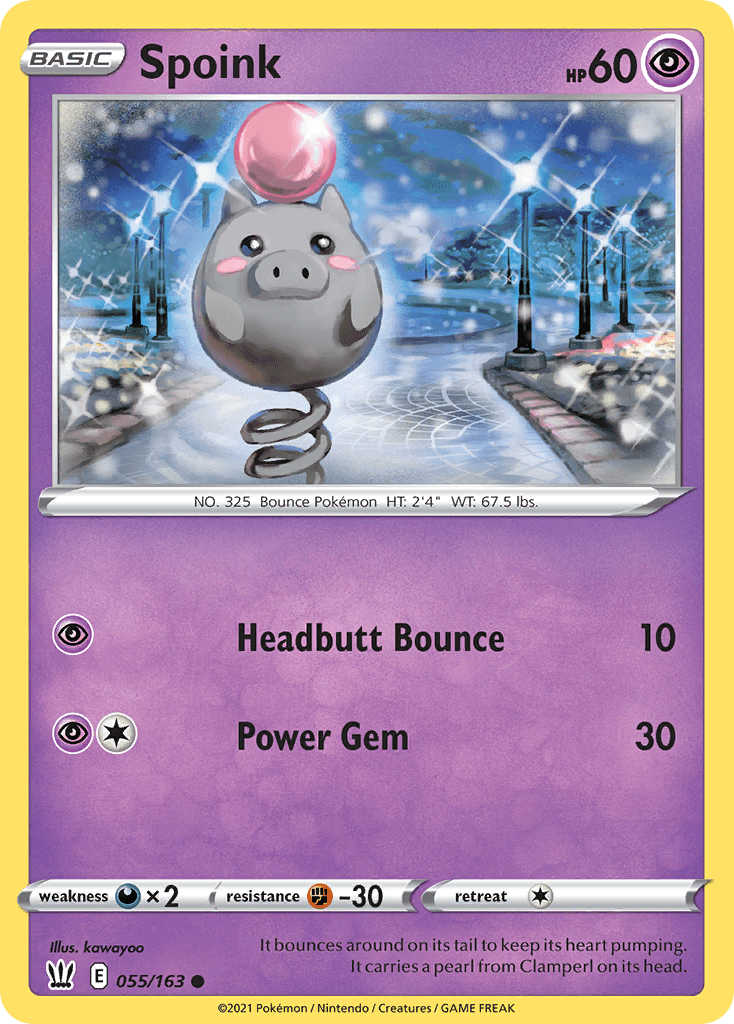 Spoink, kortbilde fra pokemontcg.io