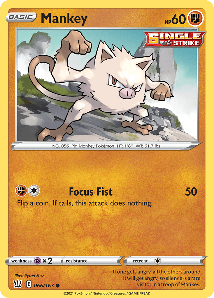 Mankey, kortbilde fra pokemontcg.io