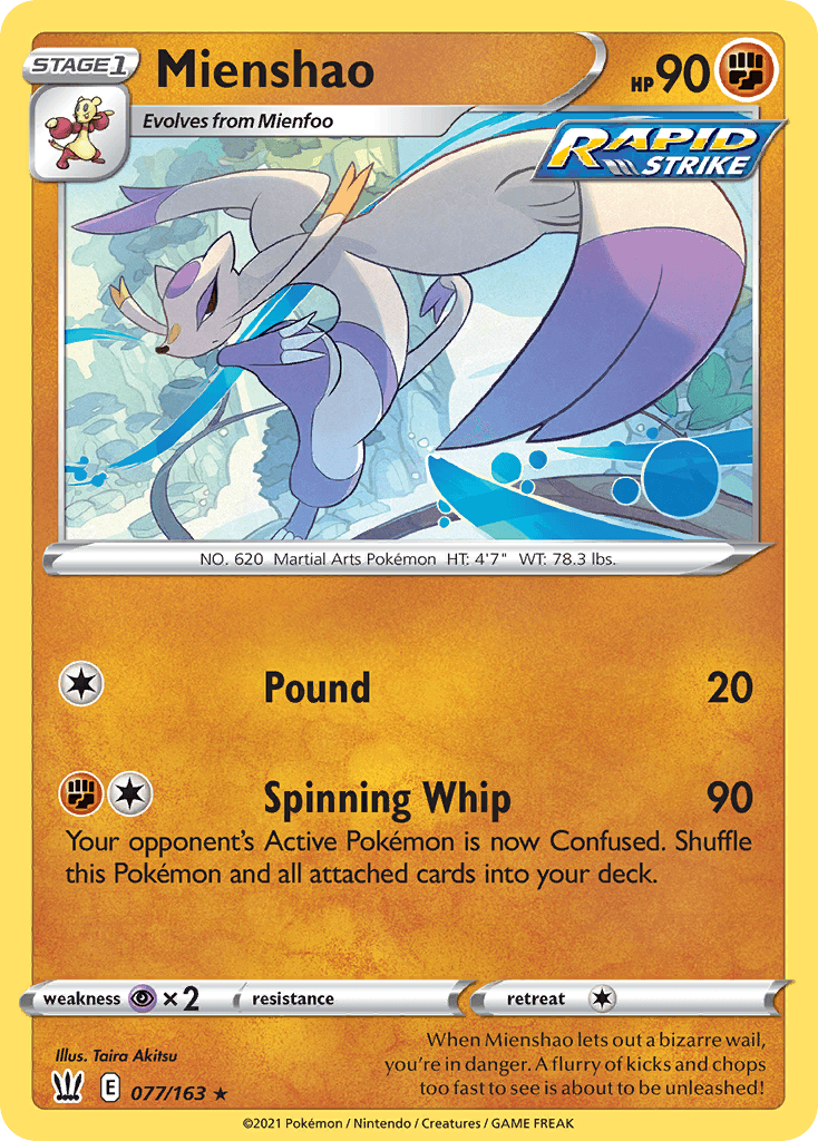 Mienshao, kortbilde fra pokemontcg.io