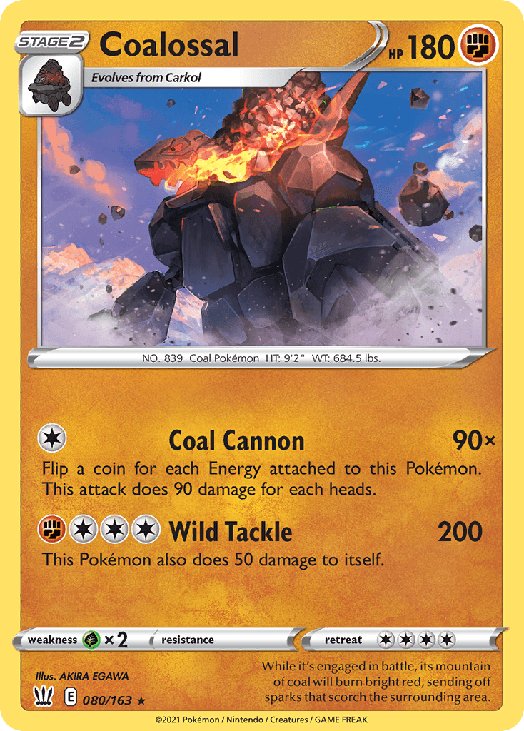 Coalossal, kortbilde fra pokemontcg.io