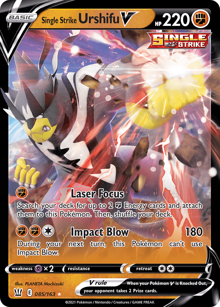 Single Strike Urshifu V, kortbilde fra pokemontcg.io