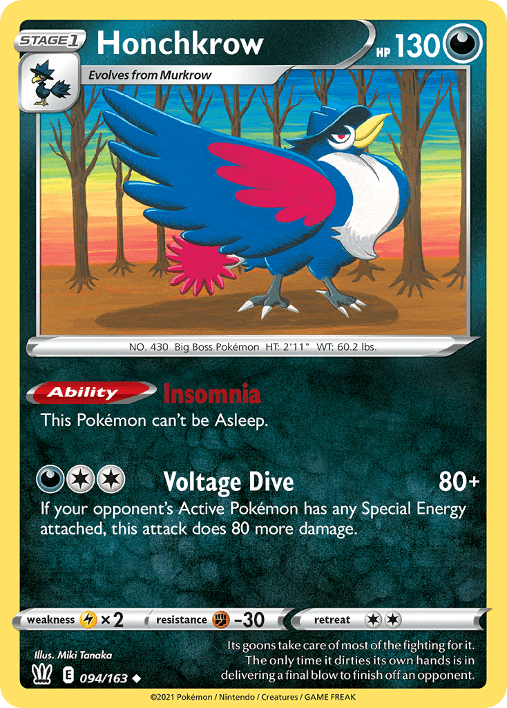 Honchkrow, kortbilde fra pokemontcg.io