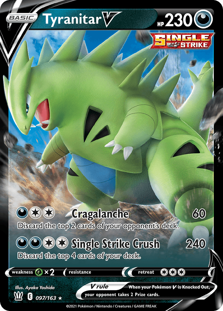 Tyranitar V, kortbilde fra pokemontcg.io