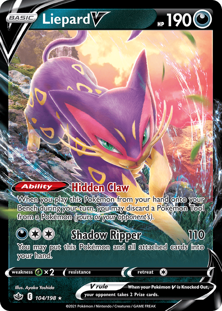 Liepard V, kortbilde fra pokemontcg.io