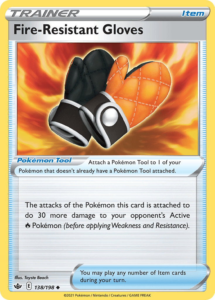 Fire-Resistant Gloves, kortbilde fra pokemontcg.io