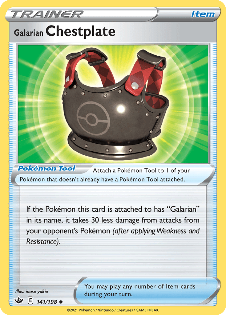 Galarian Chestplate, kortbilde fra pokemontcg.io