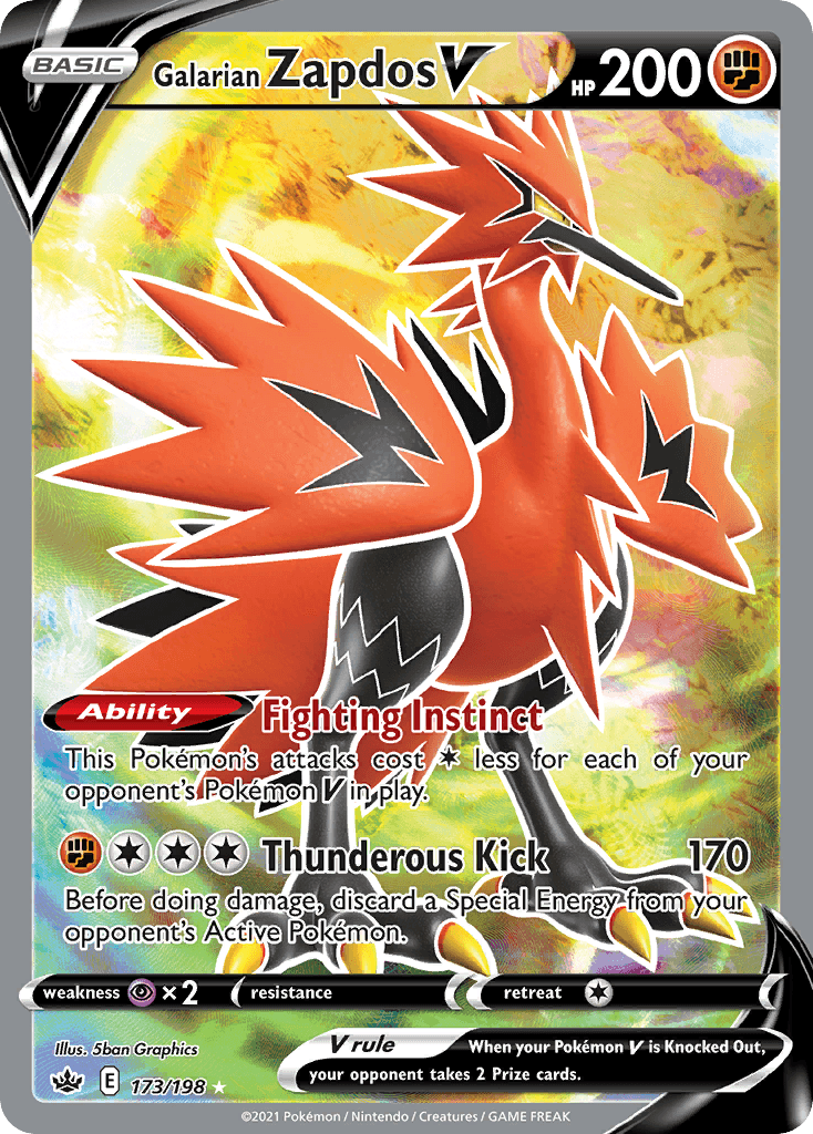Galarian Zapdos V, kortbilde fra pokemontcg.io