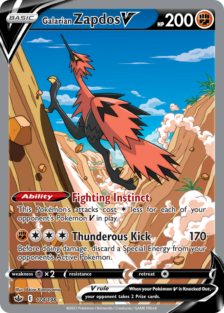 Galarian Zapdos V, kortbilde fra pokemontcg.io