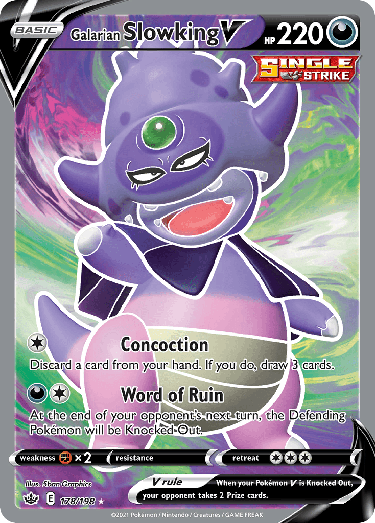Galarian Slowking V, kortbilde fra pokemontcg.io