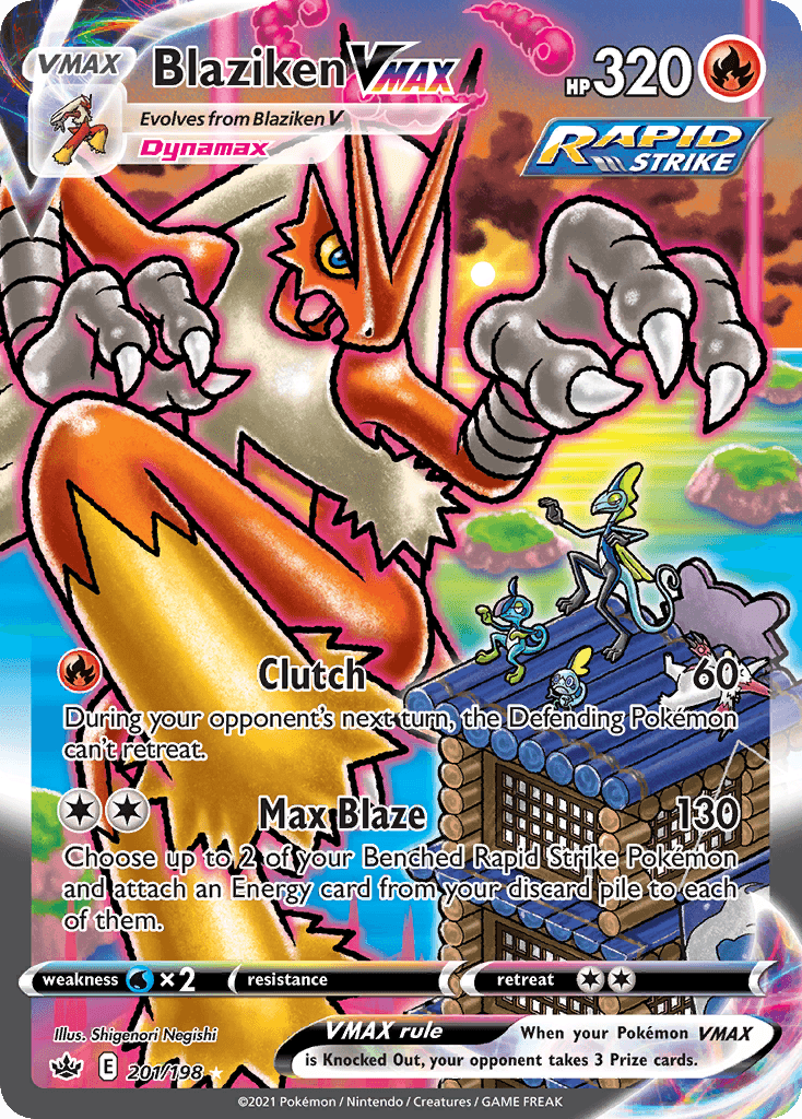 Blaziken VMAX, kortbilde fra pokemontcg.io