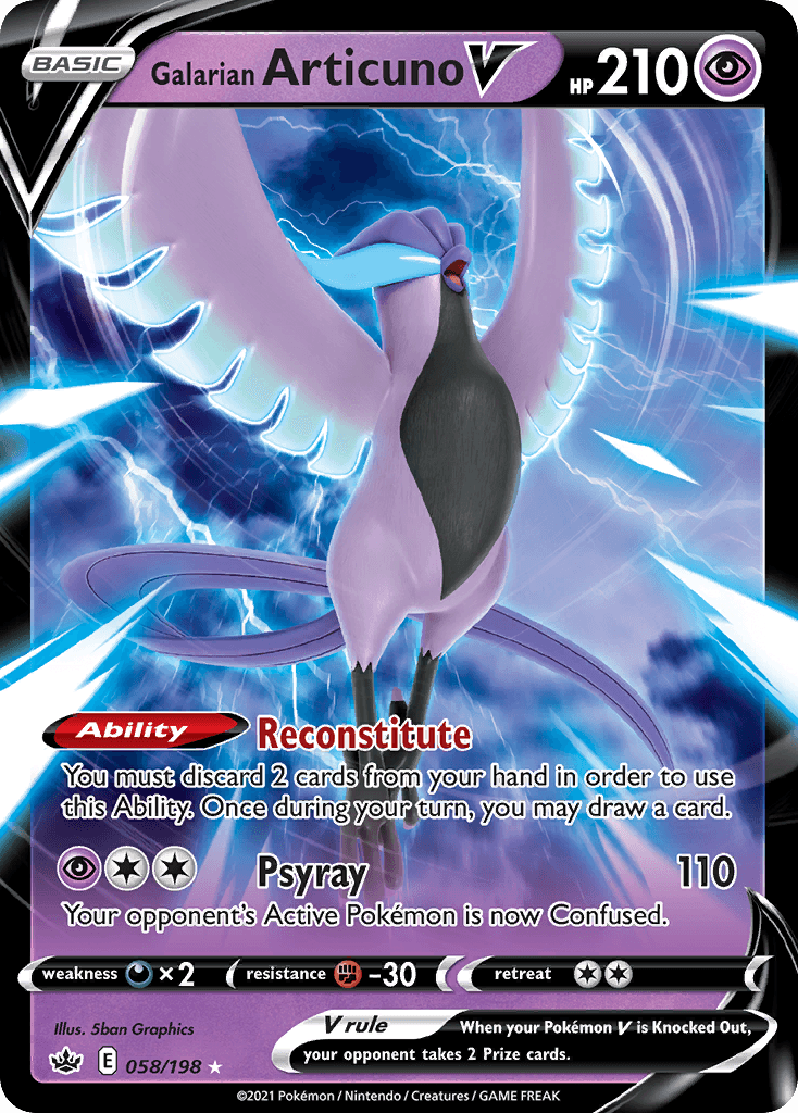 Galarian Articuno V, kortbilde fra pokemontcg.io