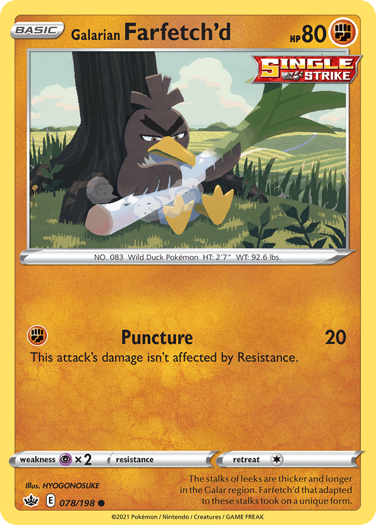 Galarian Farfetch'd, kortbilde fra pokemontcg.io