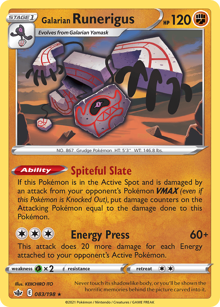 Galarian Runerigus, kortbilde fra pokemontcg.io