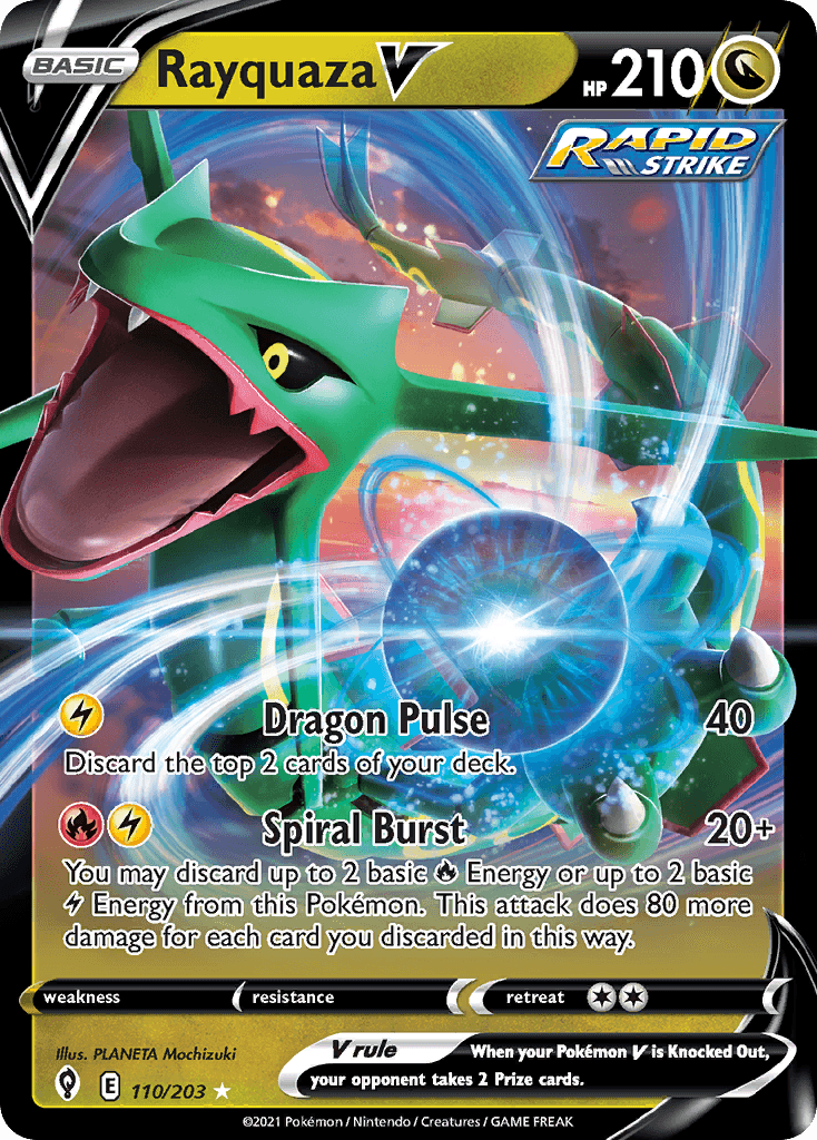 Rayquaza V, kortbilde fra pokemontcg.io