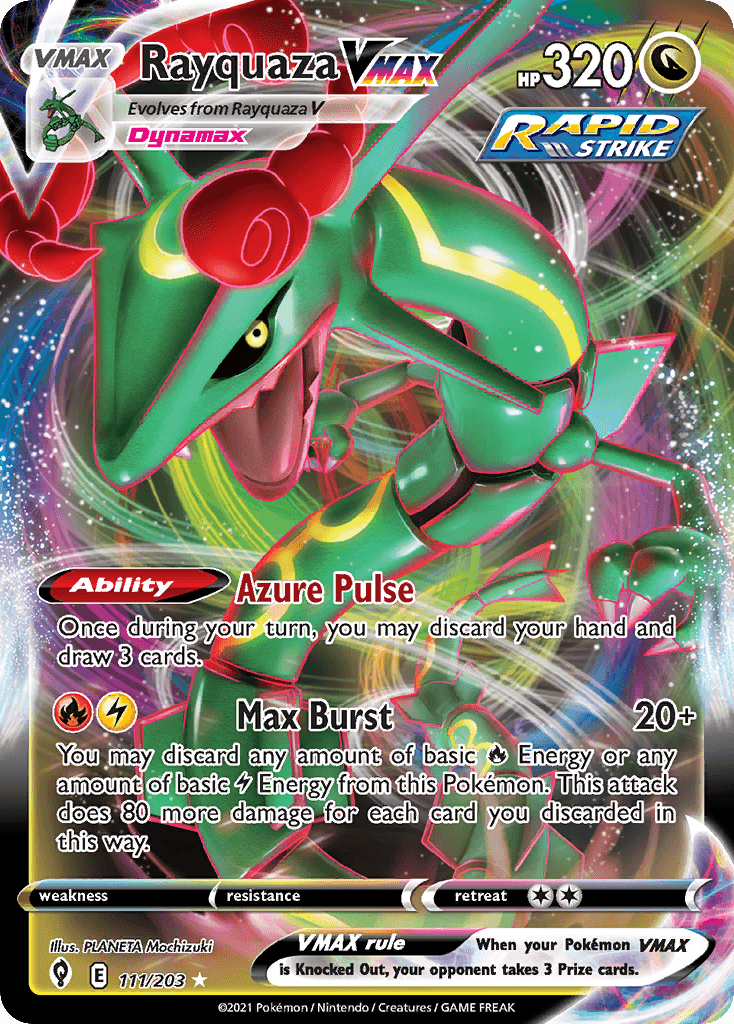 Rayquaza VMAX, kortbilde fra pokemontcg.io