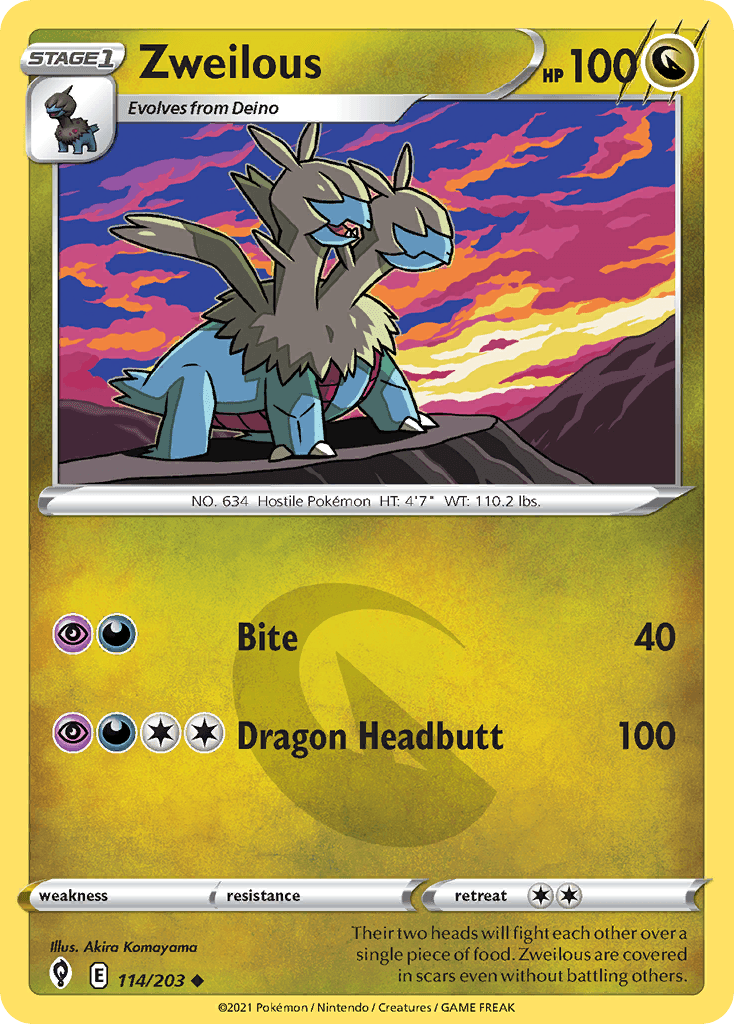 Zweilous, kortbilde fra pokemontcg.io