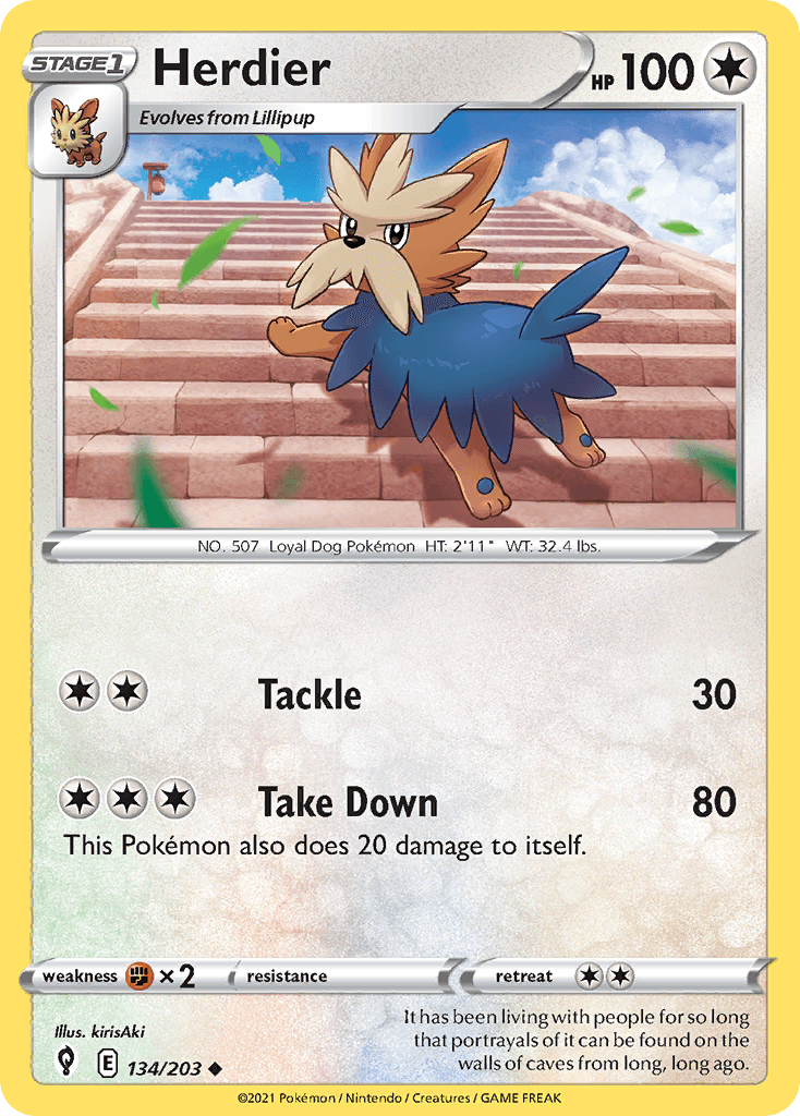 Herdier, kortbilde fra pokemontcg.io