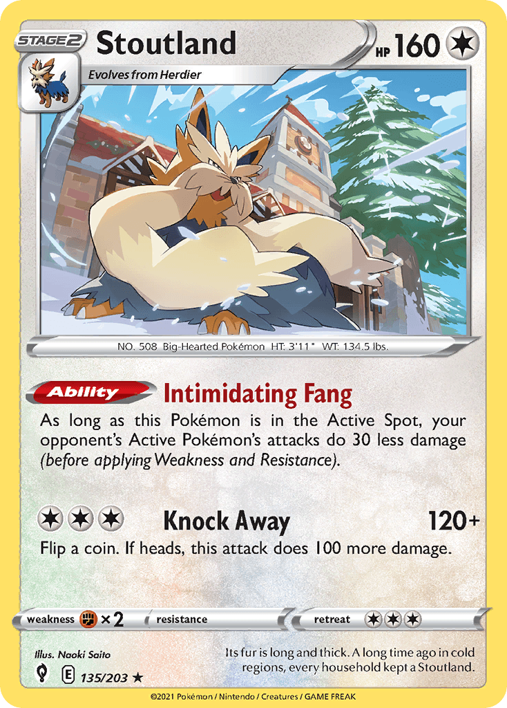 Stoutland, kortbilde fra pokemontcg.io