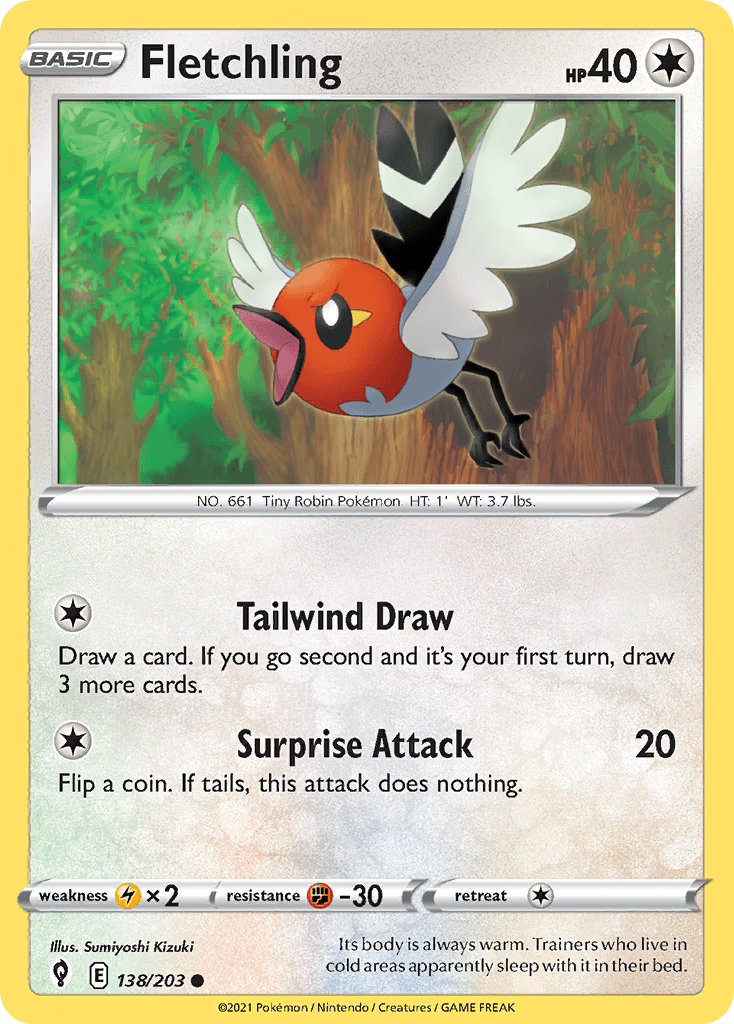 Fletchling, kortbilde fra pokemontcg.io