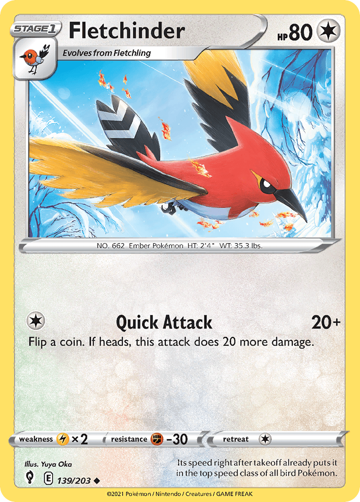 Fletchinder, kortbilde fra pokemontcg.io
