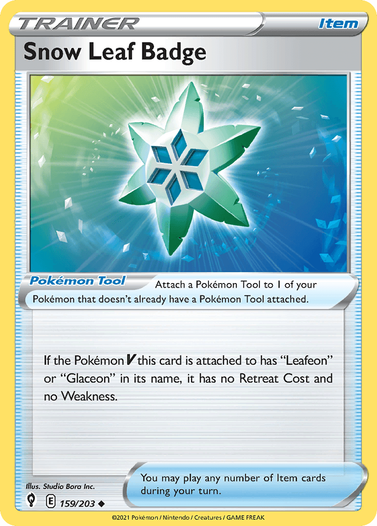 Snow Leaf Badge, kortbilde fra pokemontcg.io