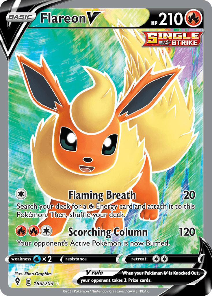Flareon V, kortbilde fra pokemontcg.io