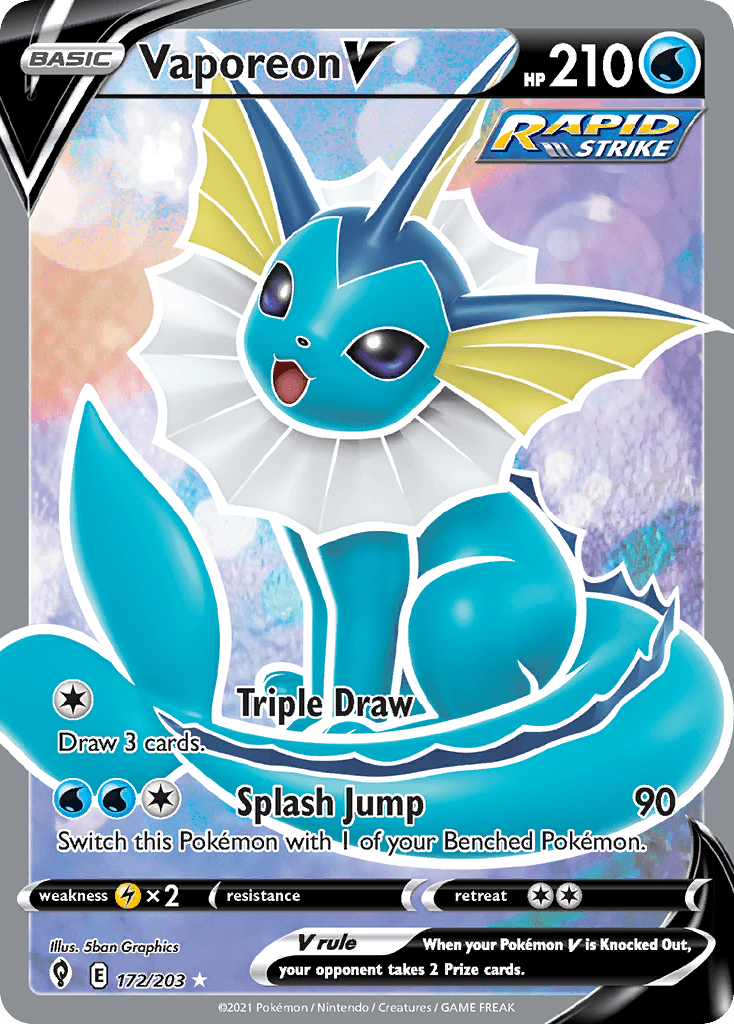 Vaporeon V, kortbilde fra pokemontcg.io