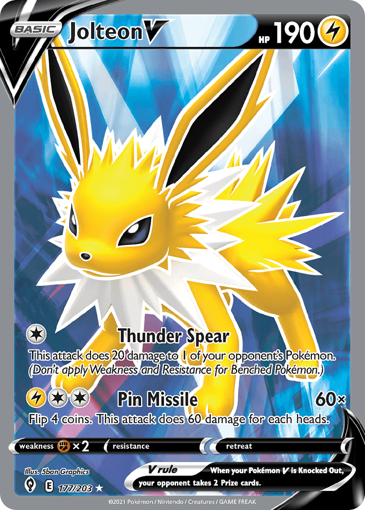 Jolteon V, kortbilde fra pokemontcg.io