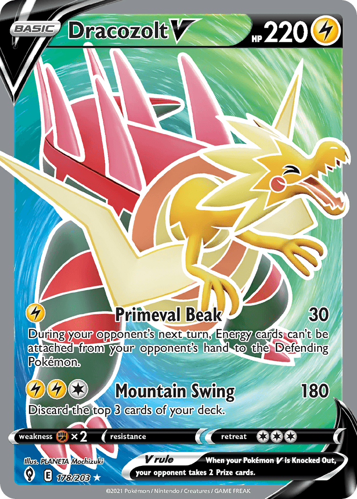 Dracozolt V, kortbilde fra pokemontcg.io