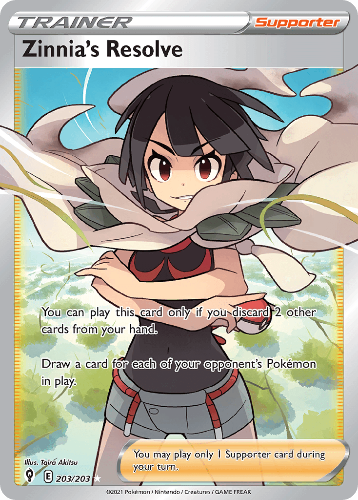 Zinnia's Resolve, kortbilde fra pokemontcg.io