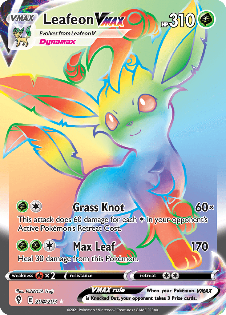 Leafeon VMAX, kortbilde fra pokemontcg.io