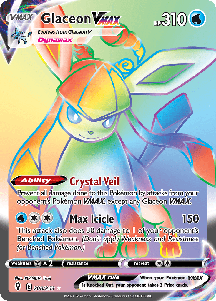 Glaceon VMAX, kortbilde fra pokemontcg.io