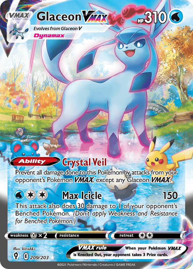 Glaceon VMAX, kortbilde fra pokemontcg.io