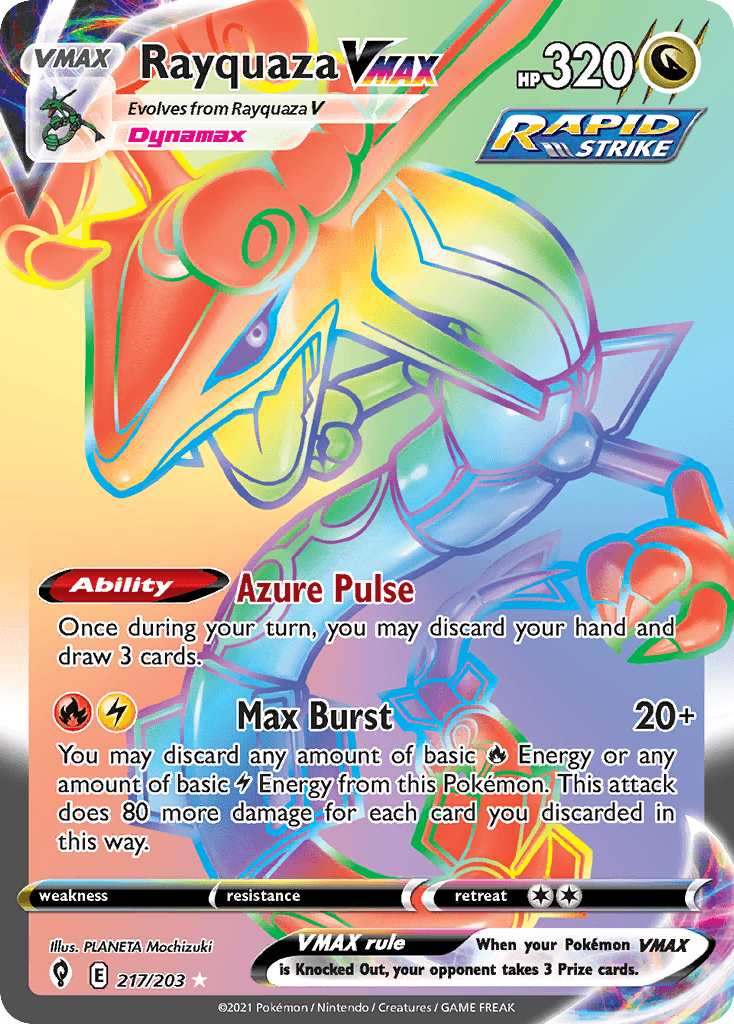 Rayquaza VMAX, kortbilde fra pokemontcg.io