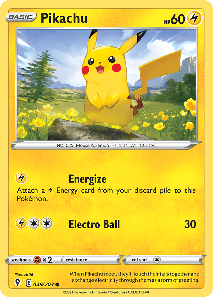 Pikachu, kortbilde fra pokemontcg.io