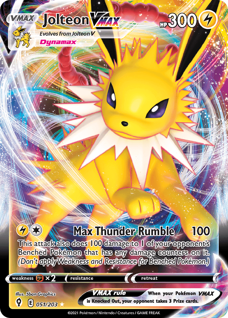 Jolteon VMAX, kortbilde fra pokemontcg.io
