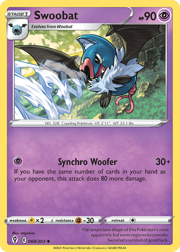Swoobat, kortbilde fra pokemontcg.io