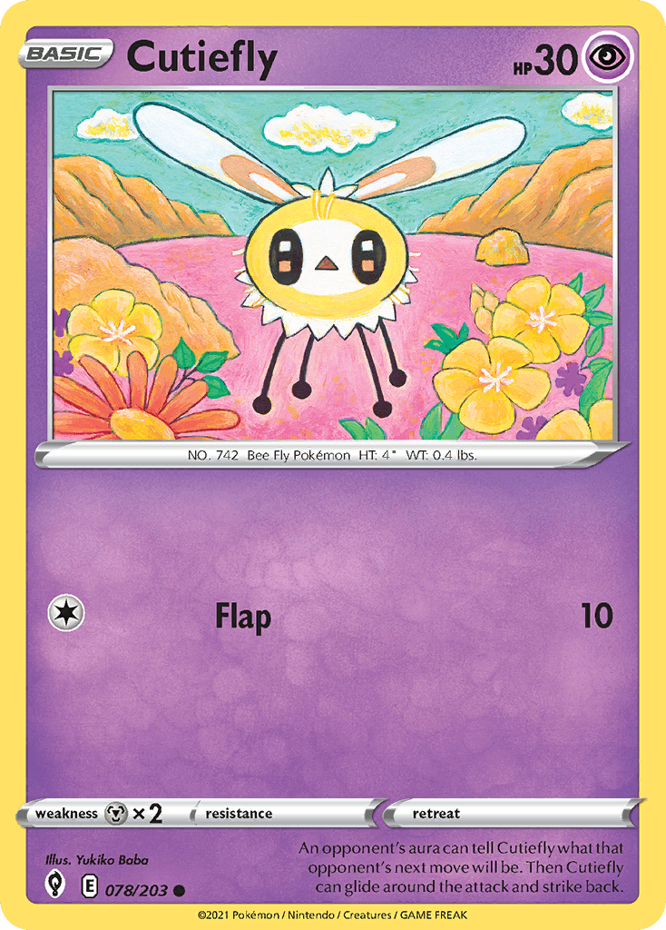 Cutiefly, kortbilde fra pokemontcg.io