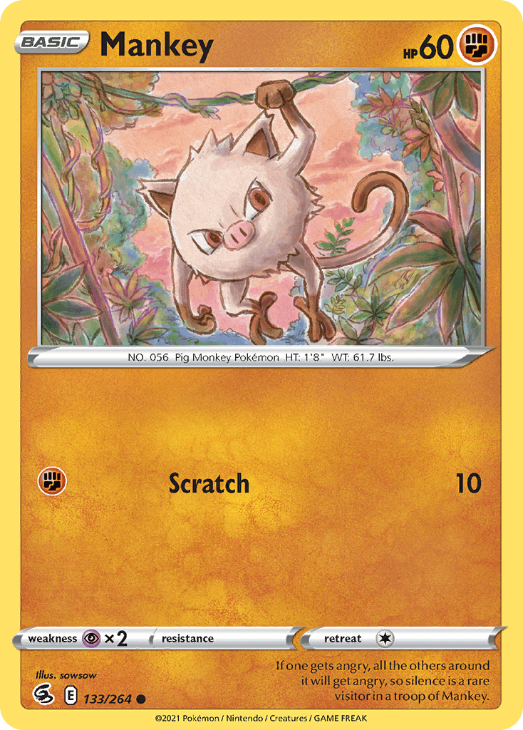 Mankey, kortbilde fra pokemontcg.io
