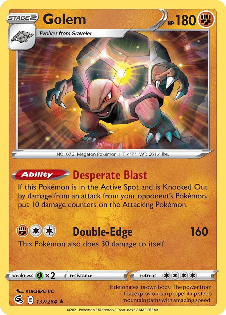 Golem, kortbilde fra pokemontcg.io
