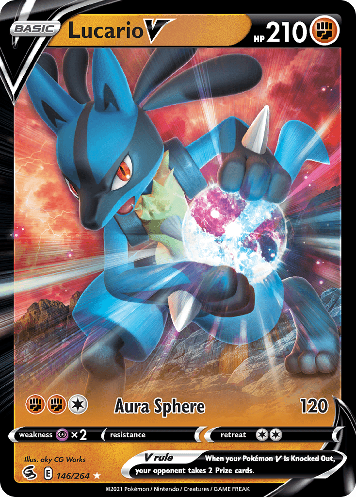 Lucario V, kortbilde fra pokemontcg.io