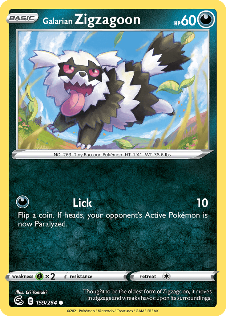 Galarian Zigzagoon, kortbilde fra pokemontcg.io