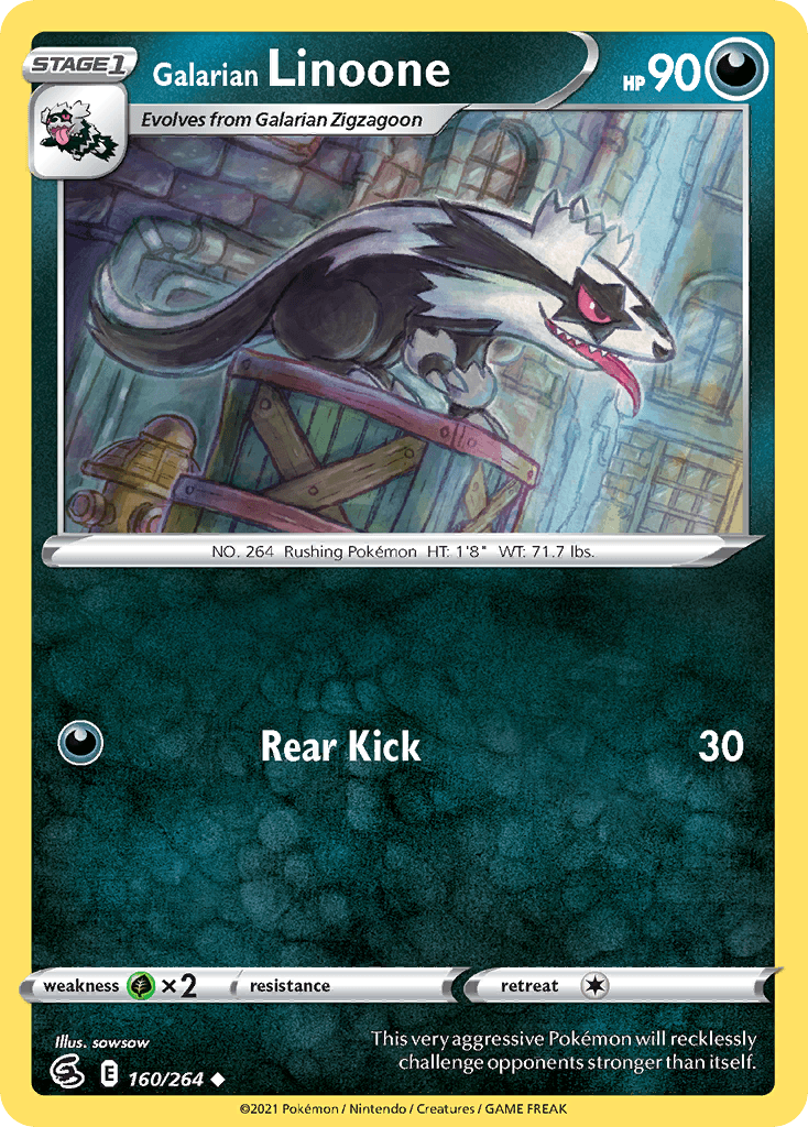Galarian Linoone, kortbilde fra pokemontcg.io