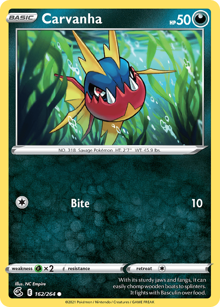 Carvanha, kortbilde fra pokemontcg.io