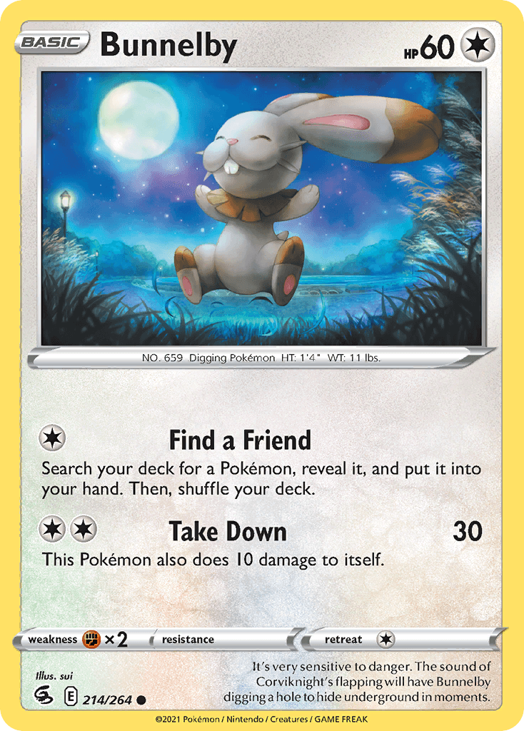 Bunnelby, kortbilde fra pokemontcg.io